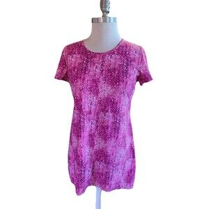 ModLi Calypsa Modest Swim Dress Or Top Swimsuit Swimwear Medium Raspberry Burst